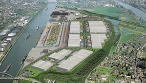 Luchtfoto van Trilogiport