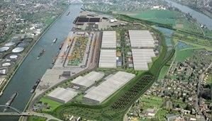 Luftaufnahme des Trilogiports